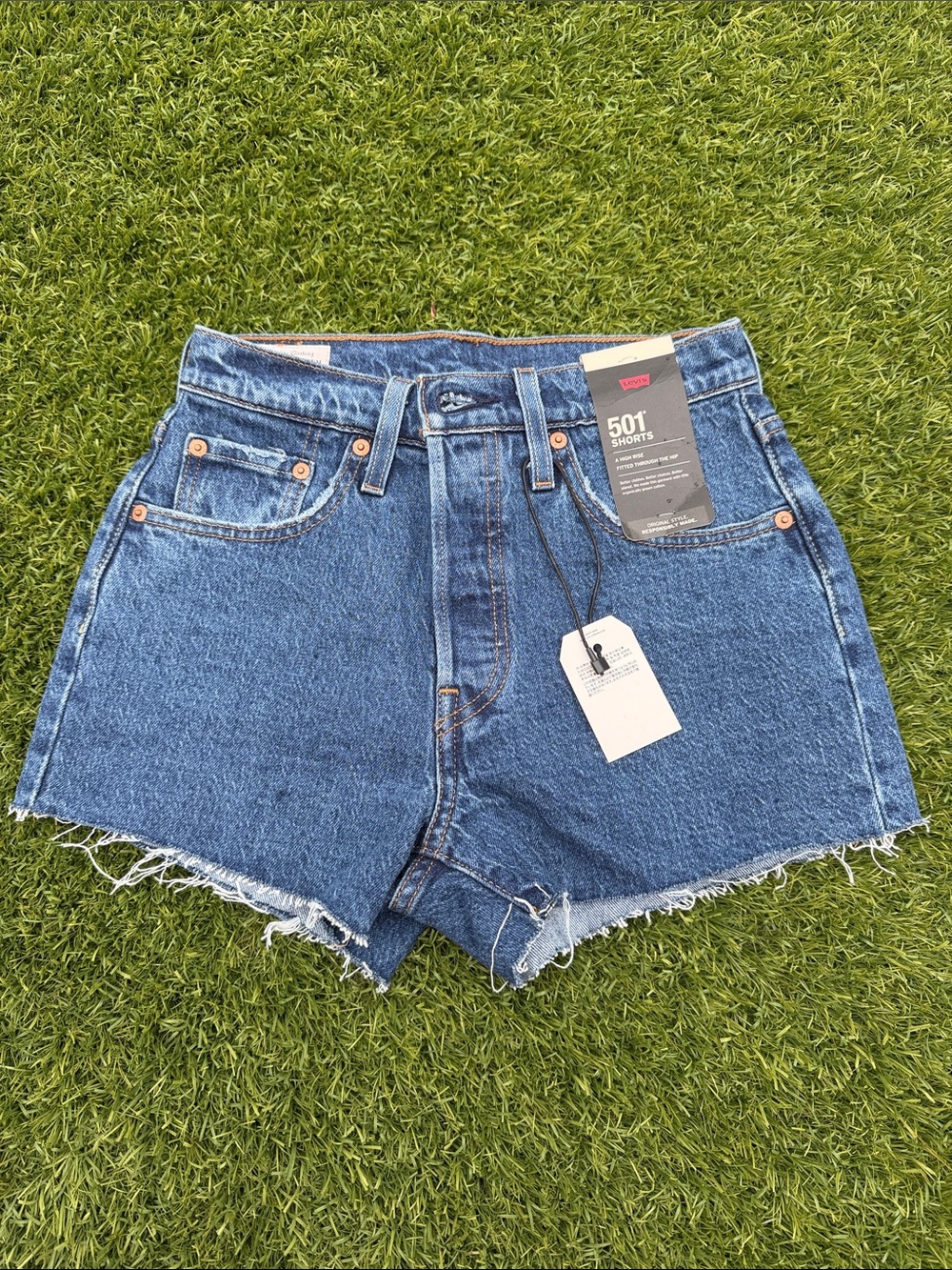 Levi's 501 Cutoff Denim Shorts - Classic Blue